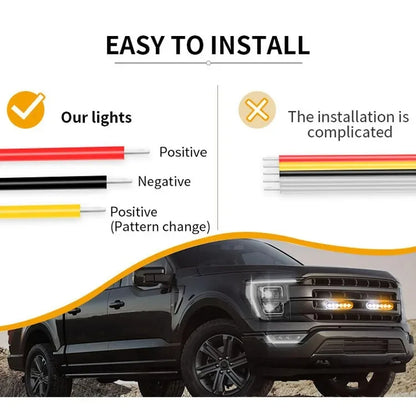 2PCS Strobe Side Marker Warning Daytime Running Truck Tail