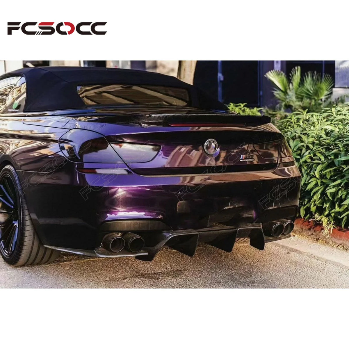 For BMW F06 F12 F13 M6 Series Carbon Fiber Rear Bumper Diffuser
