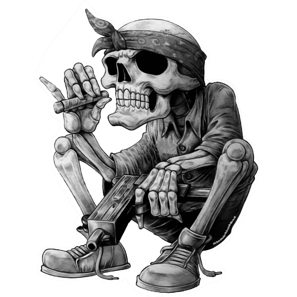 Stickers Gangster Hip Hop Sticker Rap Music Skeleton Skull