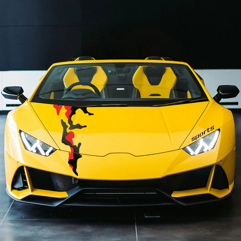 Creative Engine Hood Sticker Waterproof Body Modified Sports