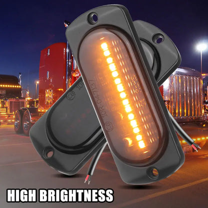 For Trailer 12 15leds Truck Side Waterproof Oval Marker