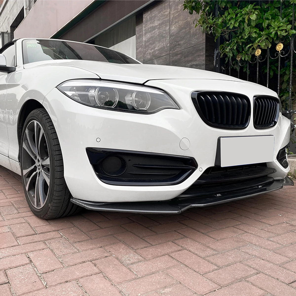 For BMW 2 Series F22 F23 Carbon Fiber Look Gloss Black Front