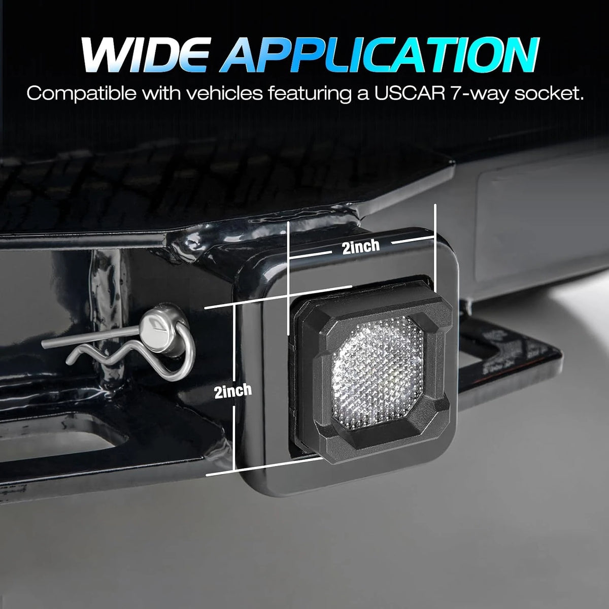 For Pickup Red White Towing Hitch Kit Plug Play Waterproof Backup
