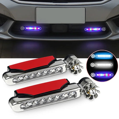 1PCS Wind Powered Daytime Running Auxiliary Lighting Rotation Fan