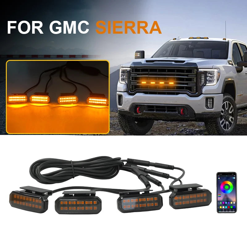 For GMC Sierra Beusfirts 18LED Front Grille Daytime Running