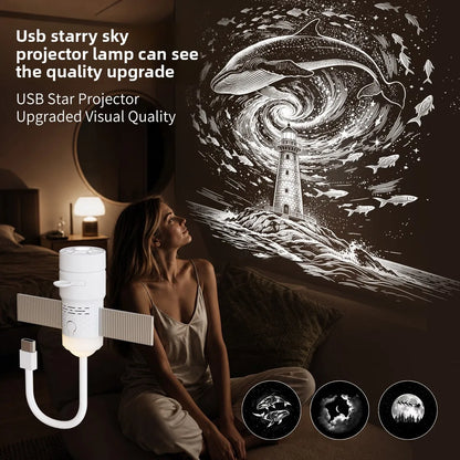 Highlight USB Starry Sky Projection Night Bedroom Camping