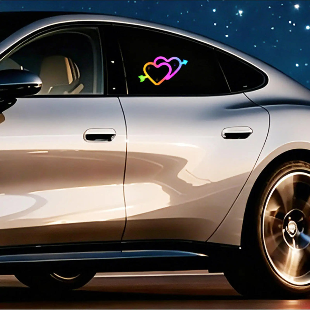For Rv Sedan Ambient Lighting Kit Rechargeable Heart Suction Cup