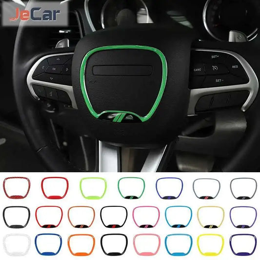 For Dodge Challenger Jecar Steering Wheel Stickers Covers Trim