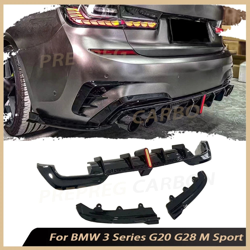 For BMW 3 Series G20 G28 Rear Bumper Lip Diffuser Splitter M