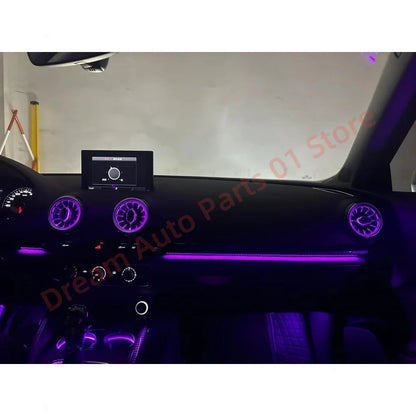 For Audi A3 S3 Carbon Fiber Ambient Color Interior Lighting