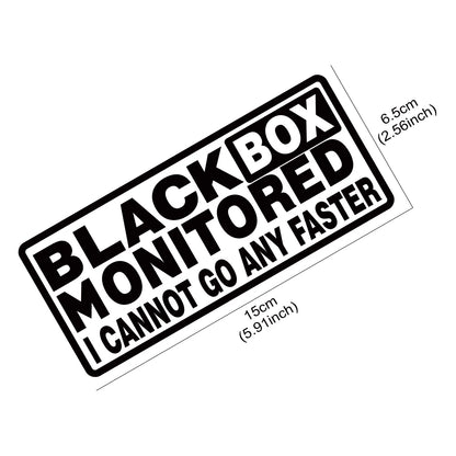 15x6.5cm Black Box Stickers Warning Sign Cars Window Body