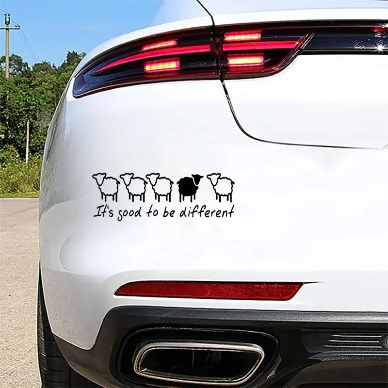 It S Good Be Different Sheep Graphic Sticker Motorcycle