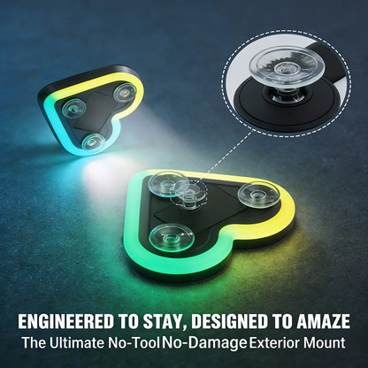 Solar Powered RGB Ambient Heart Shaped Dynamic Neon Atmosphere