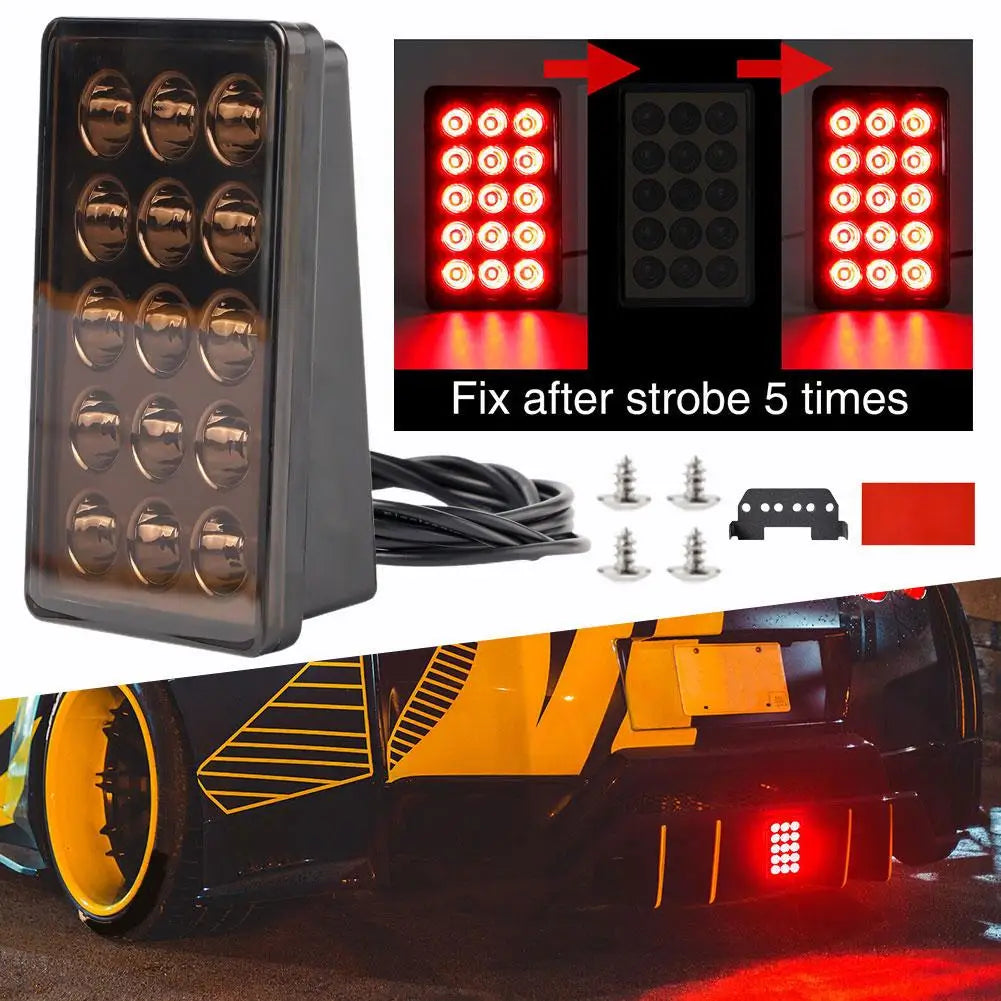 Smoked Third Brake Strobe Tail Stop Drl Leds Motocycle