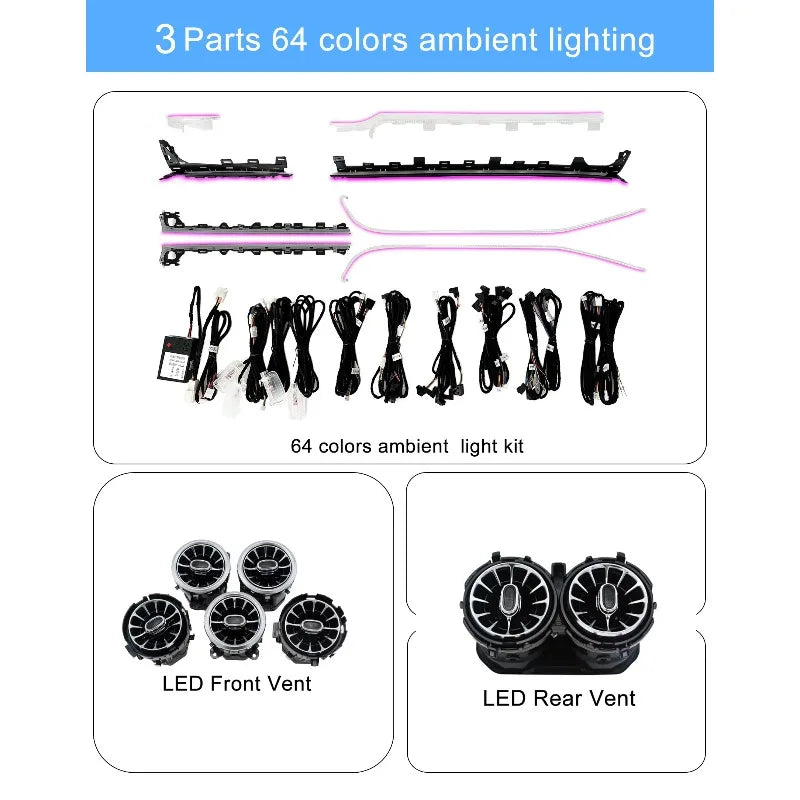 For W177 Cla W118 C118 2020-2025 Upgrade Colors Interior Ambient