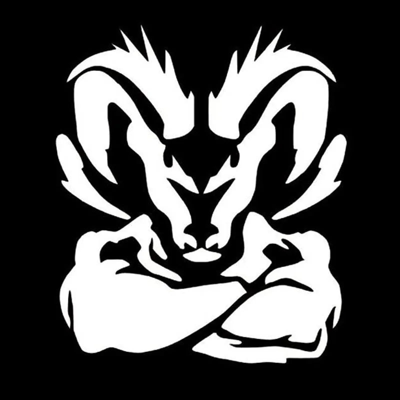 Black White Cool Ram Vinyl Decal Body Window Door