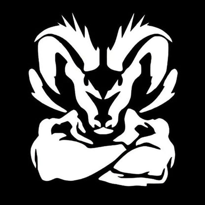 Black White Cool Ram Vinyl Decal Body Window Door