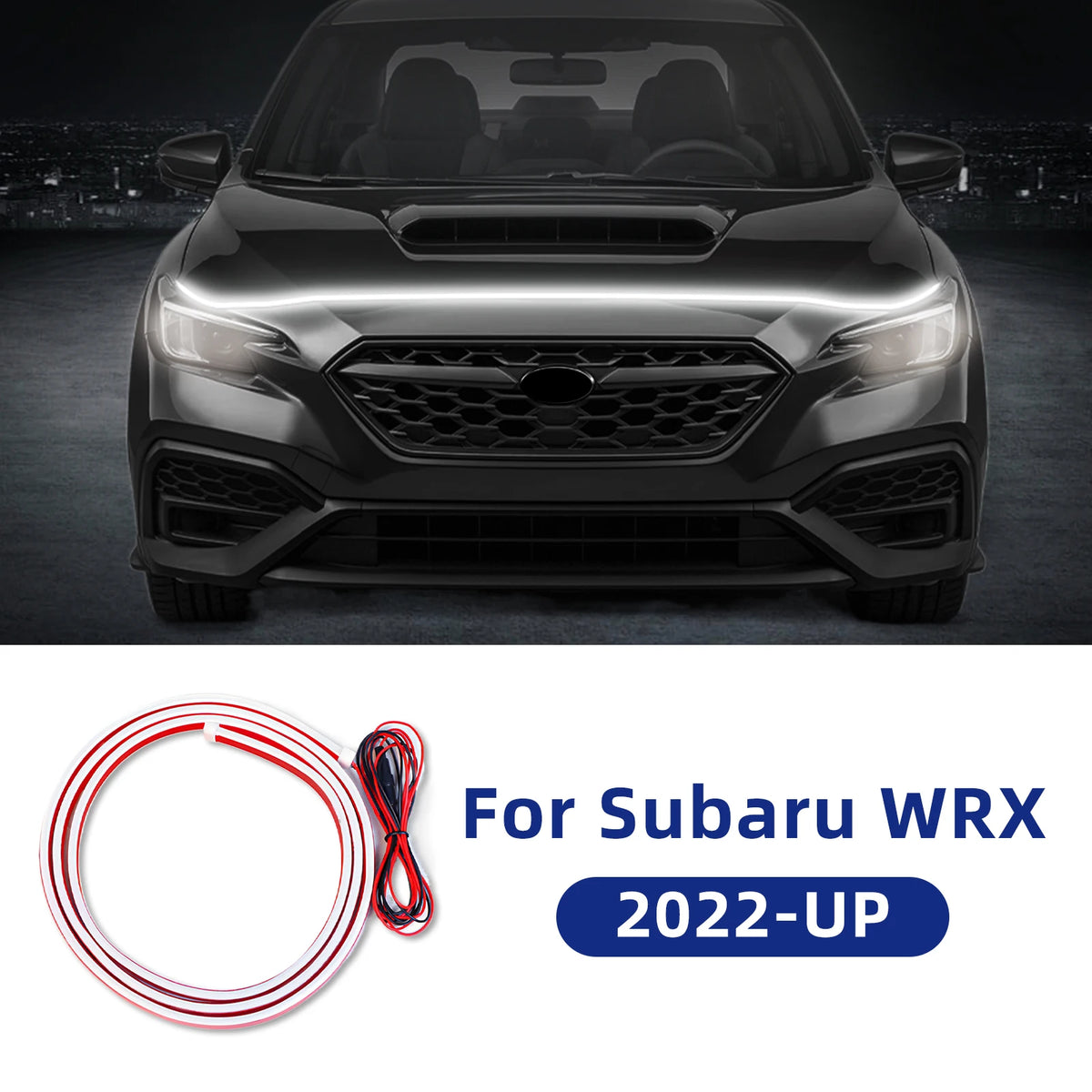 For Subaru WRX 2022 2023 2024 2025 2026 Hood Side Dynamic LED Light Waterproof Cool LED Light Strip Car Accessories