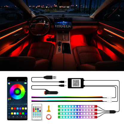 48 Ambient Footwell Long Leads Reach Every Door USB