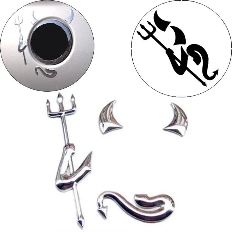 Pvc 3D Devil Demon Sticker Cool Logo Decals