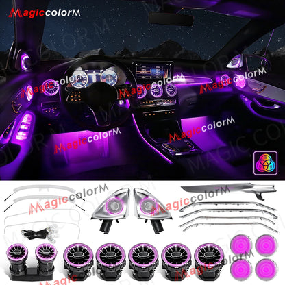 For Mercedes-Benz W205 C Glc X253 2014 2019 Ambient Colors RGB