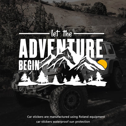 Let Adventure Begin Off Road Sticker Glass Window Body
