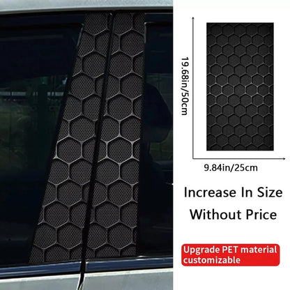 For Honeycomb Auto 2PCS B-Pillar Waterproof Decal Door Post