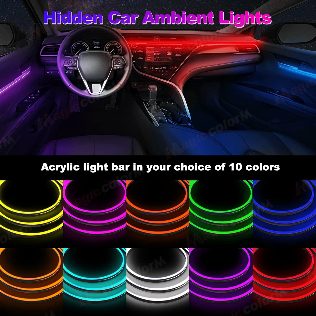 For Universal Diy Flexible Hidden Cuttable Ambient Interior