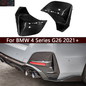 For BMW 4 Series G26 2021+ Carbon Fiber Rear Bumper Fog Cover
