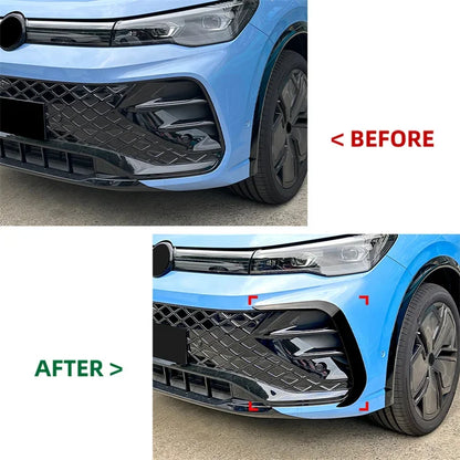 For Volkswagen Tiguan MK3 Rline 2024+ Front Wind Knife Spoiler