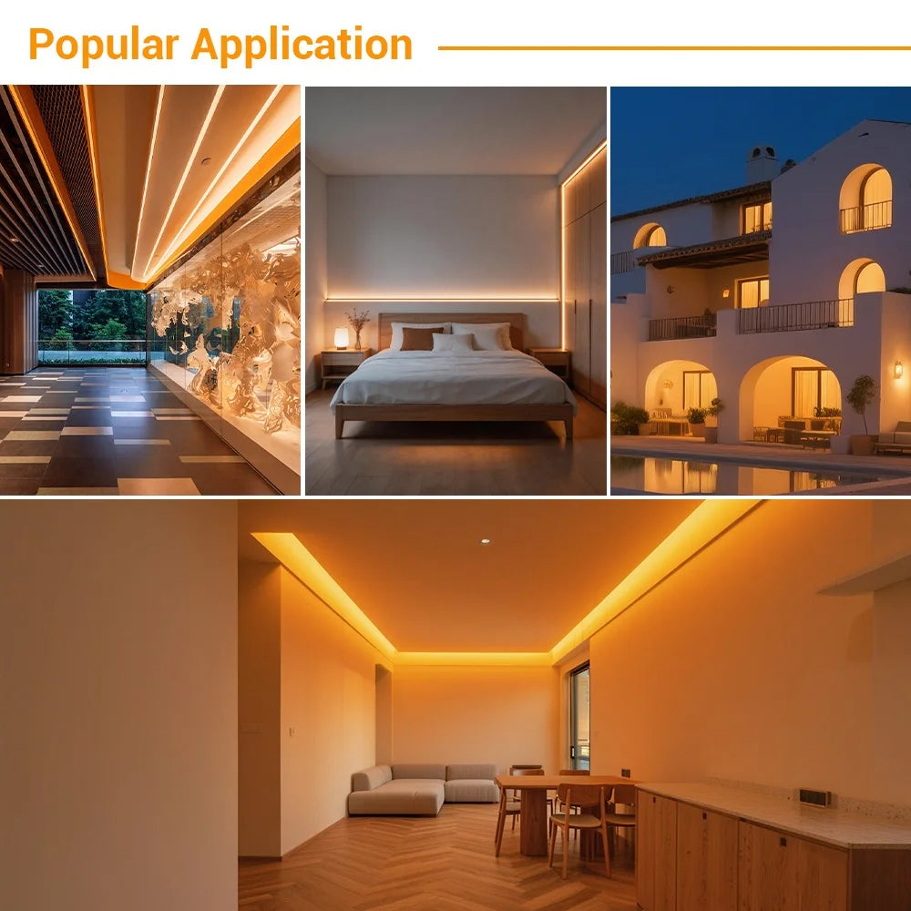 Ul Listed Cob Strip 2200K 2700K 480 Leds M