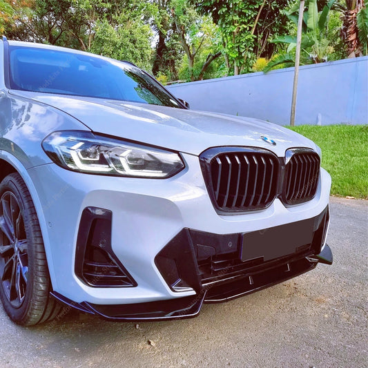 For BMW X3 G01 X4 G02 Lci 3PCS Front Bumper Splitter Lip Spoiler