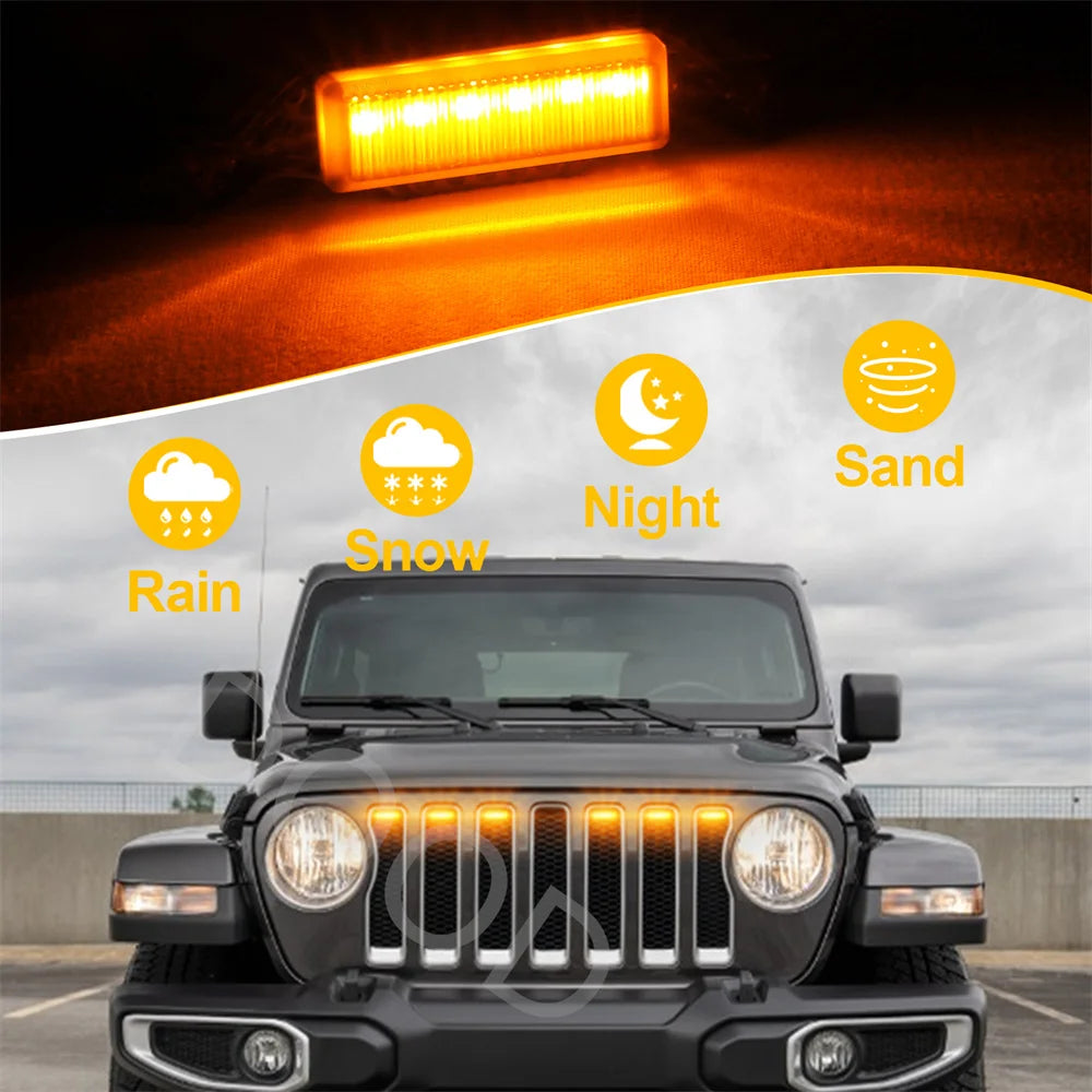 For Jeep Wrangler Jl Jlu 2018-2023 Grille Fit Grills