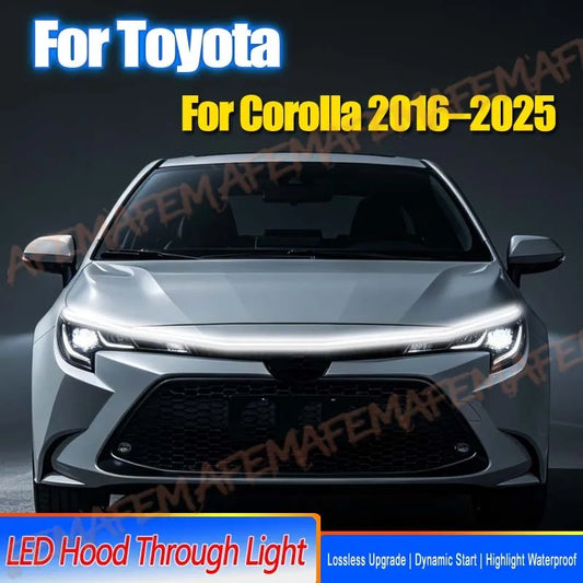 For Toyota Corolla 2016-2025 Auto 12V Hood Strip Drl Daytime
