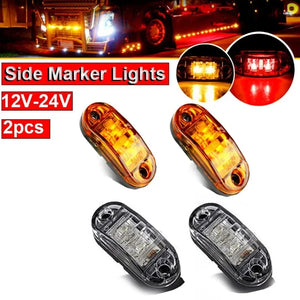 For Trailer 2PCS 12V 24V Truck Daytime Running Drl Lamps Warning