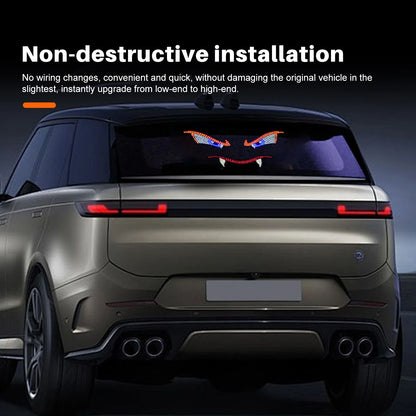 Devil's Eye Vampire USB Dynamic Expression LED Sticker Light for Front & Rear Car Windows Automotive Accessories