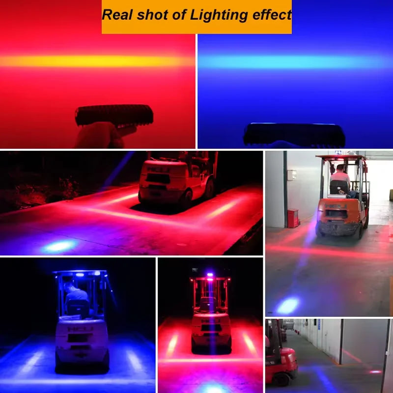 30W Forklift Safety Blue Warning Red Zone Danger Area