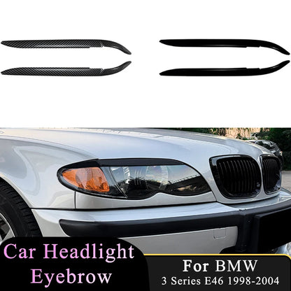 For BMW 3 Series E46 1998-2004 Front Headlight Eyebrows Eyelids