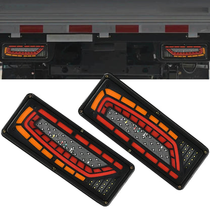 2PCS 12 24V Dynamic Truck Tail Rear Brake Reverse