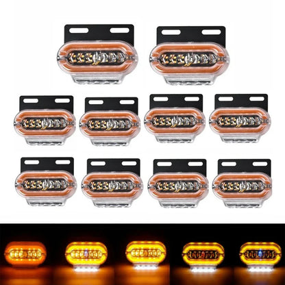 10PCS 24V Flash Side Marker Signal Modes Warning Position