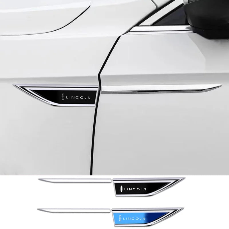 For Lincoln Mkc Mkz Mkx Mkt 25x3cm Door Fender Side Blade Badge