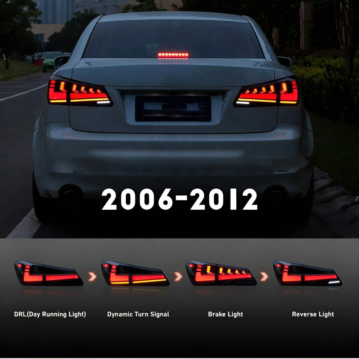 For Lexus IS250 IS300 2006-2012 LED Taillight Modification