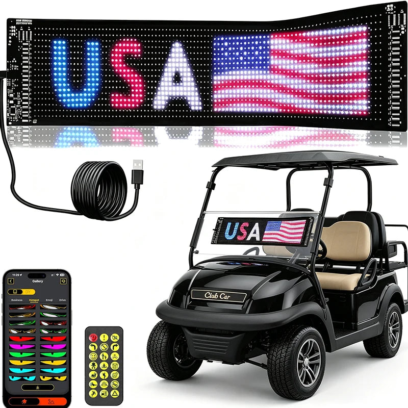 For Golf Cart Programmable Flexible LED Devil Eyes Display Sign