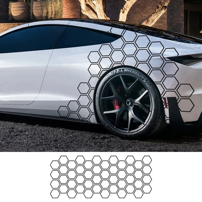 Cool Honeycomb Vinyl Decal Body Decor Tunning Sticker Removable