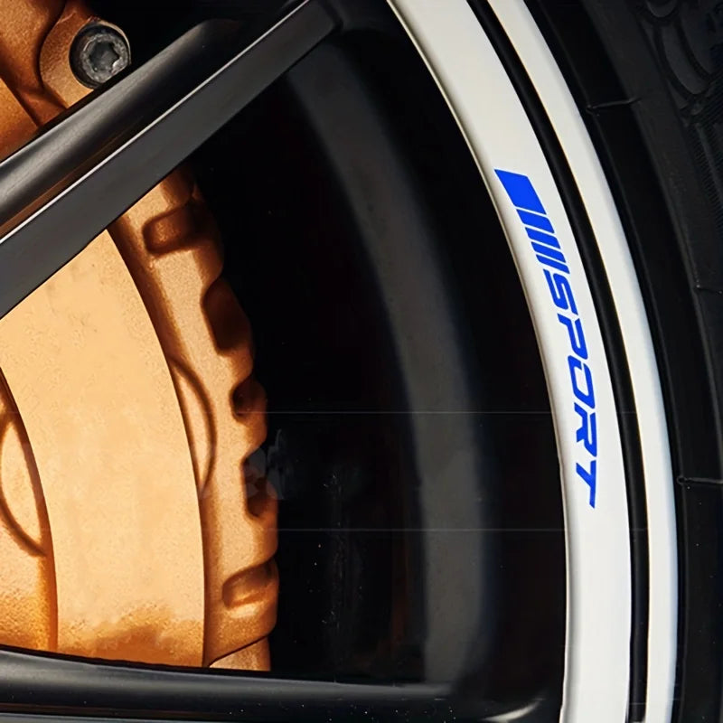 4PCS Set Sport Wheel Graphic Vinyl Motorcycle Sticker Rim