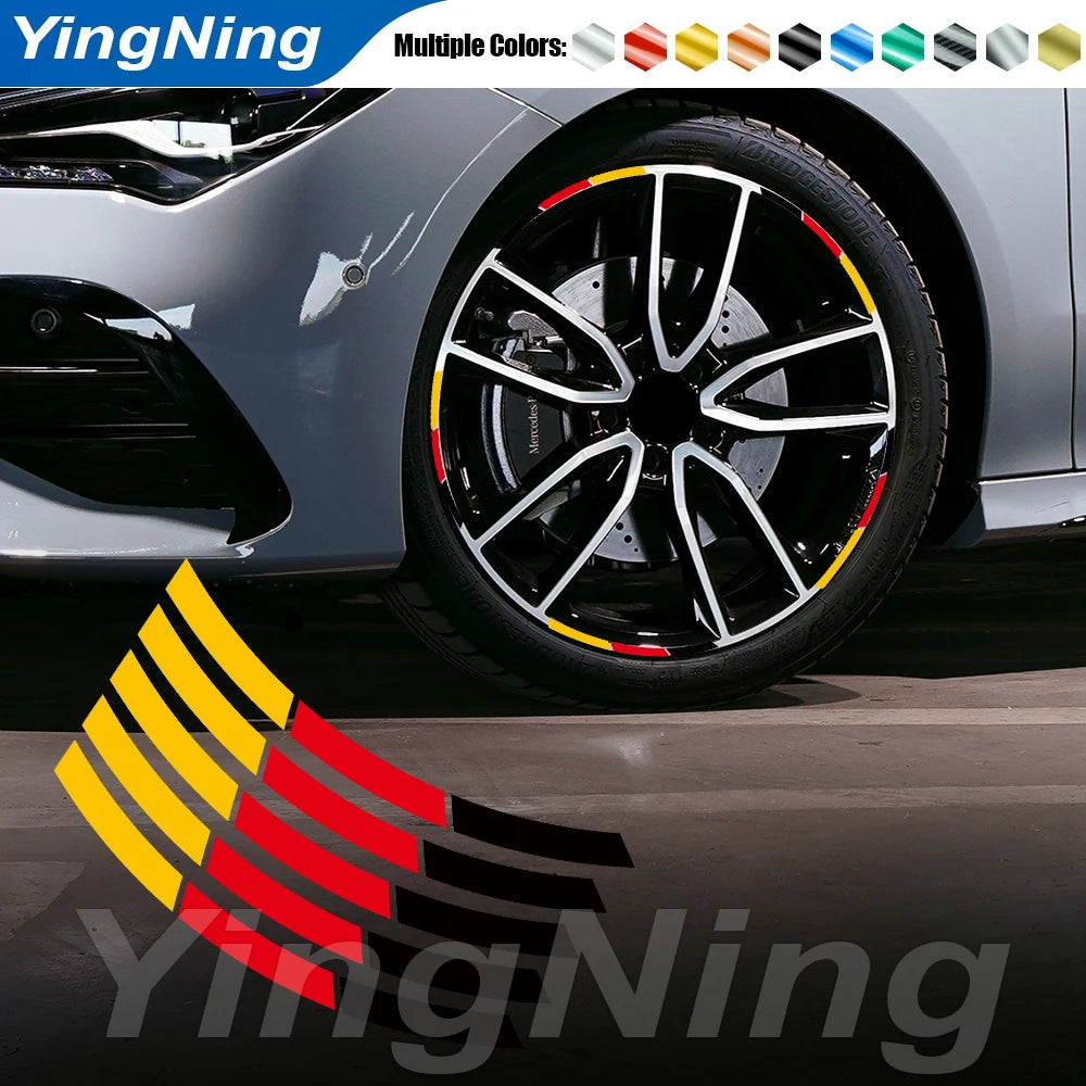 For VW Audi BMW Mercedes Porsche 5X Germany Flag Wheel Hub