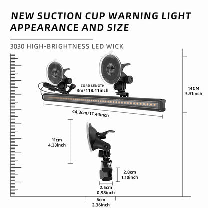 Strobe Strobes Beacons Windshield Flashing Truck 48LED Emergency