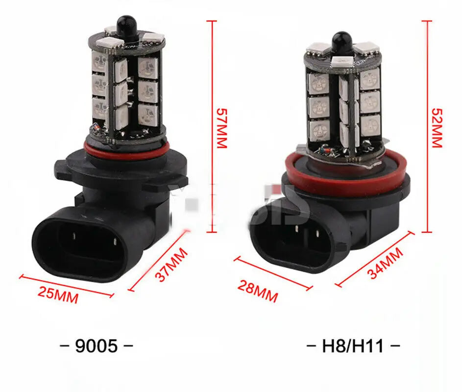 For Fog Light Driving Lamp 27SMD 16color RGB H11 H8 H9 Bulbs