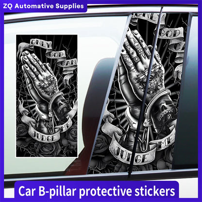 Praying Hands Stickers B Pillar Decal Only God Can