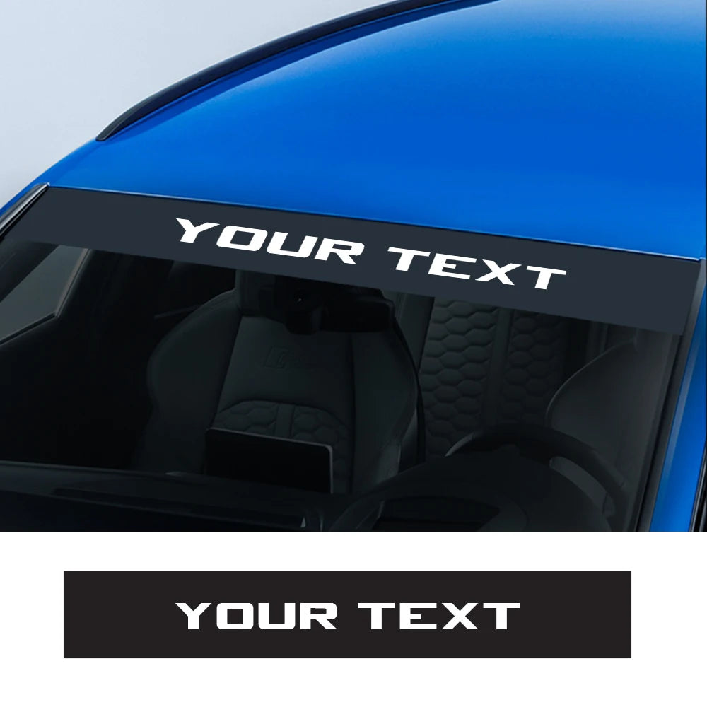 Front Windshield Sticker Custom Text Decor Decal Vinyl Customized
